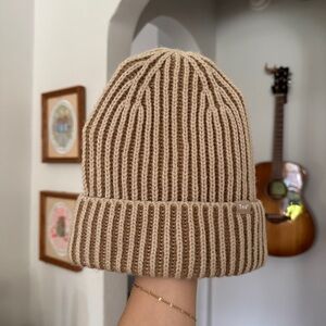 TNA Warm Knit Beanie in Beige